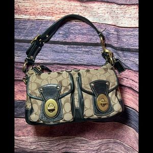 Coach Vintage Black Leather Shoulder Bag